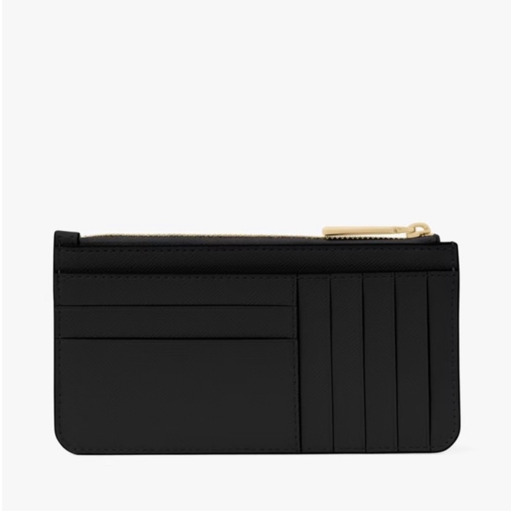 Kate Spade Kenzie Saffiano Large Slim Wallet Card Case Cardholder Black NWT - Picture 4 of 4